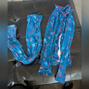 Blue Pajama Pants Set